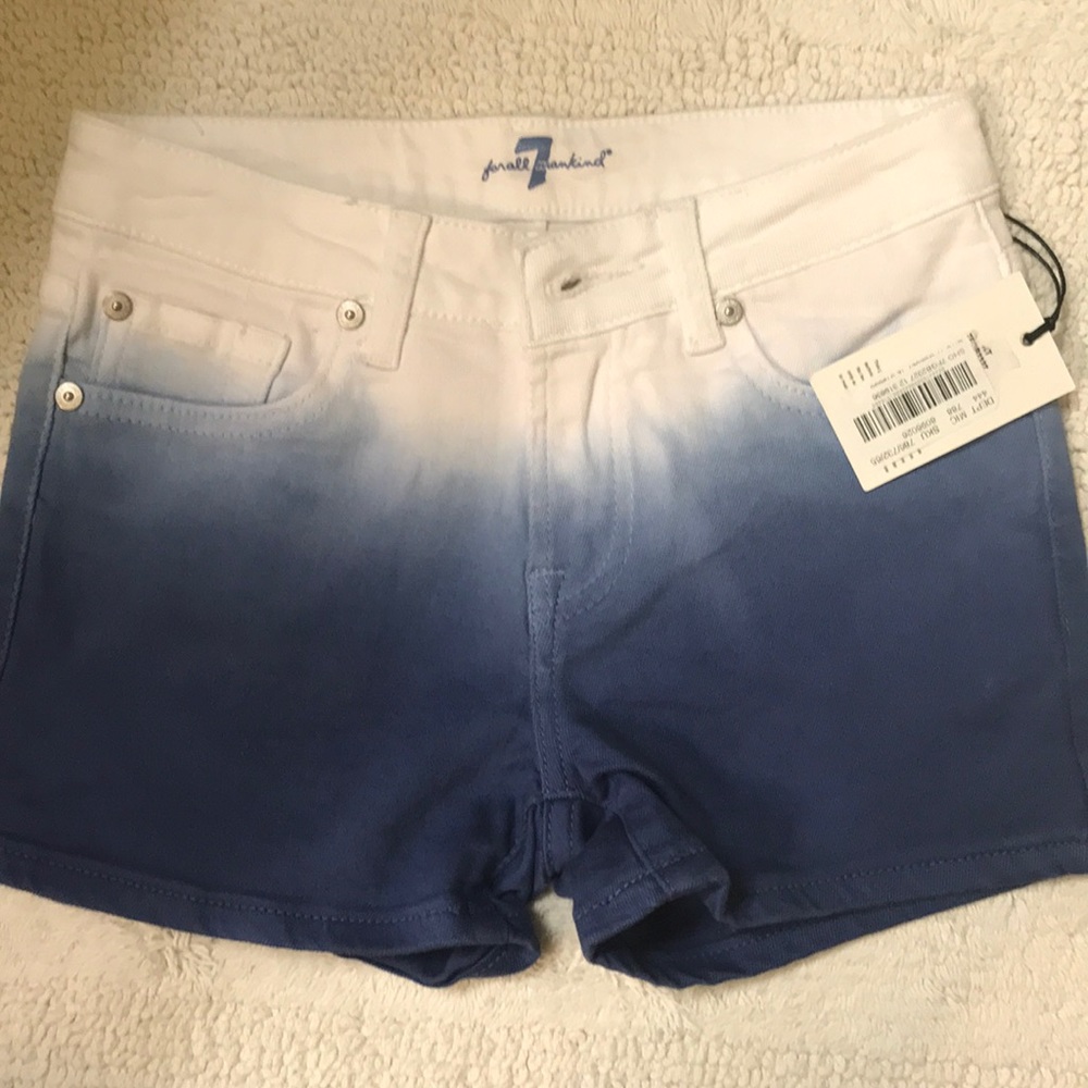 Dip dye girls denim shorts